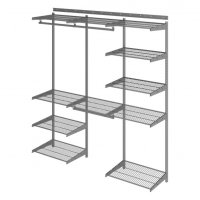 Гардеробная система Max G180 графит 2050x1950x450 Промет 11 полок