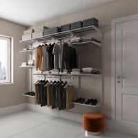 Гардеробная система Max G240 белый 2050x2550x450 Промет 12 полок
