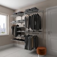 Гардеробная система Max G210 белый 2050x2250x450 Промет 11 полок